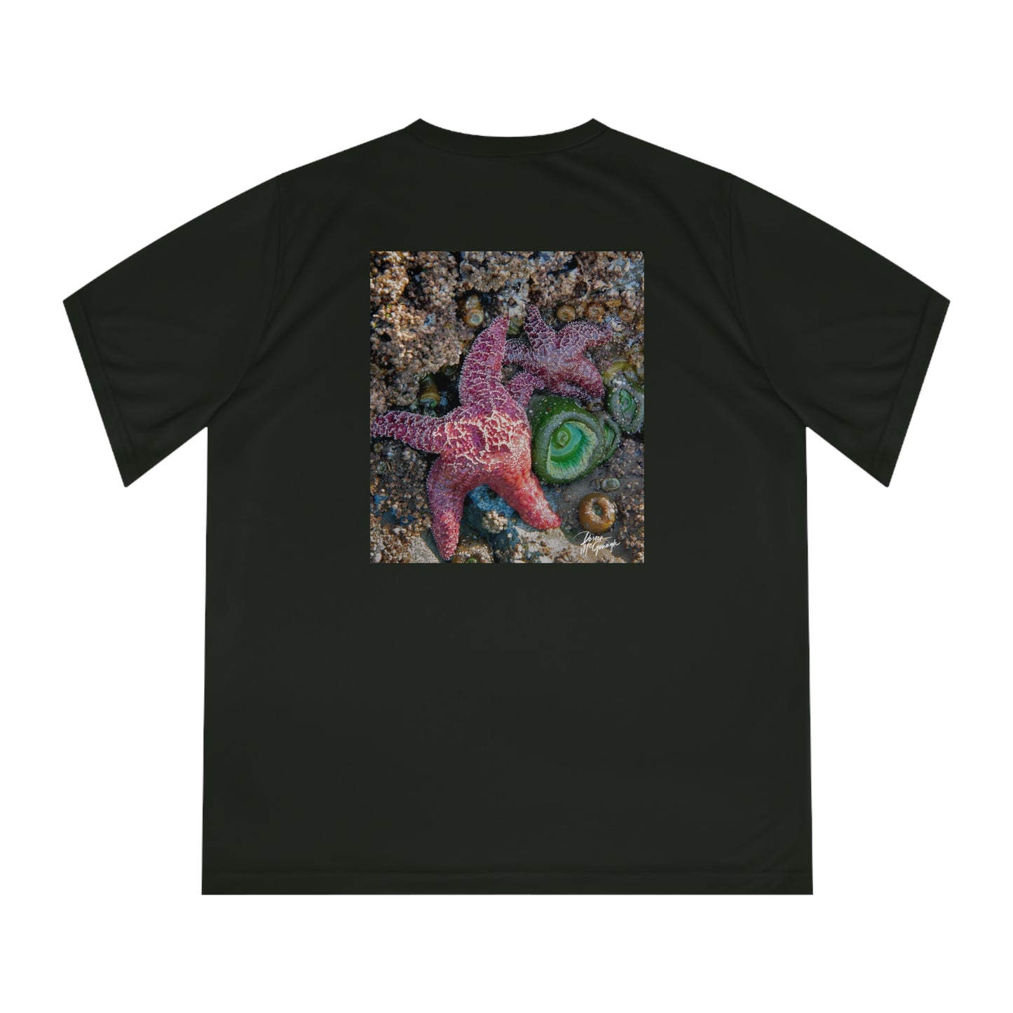 Women’s Nature-Inspired Performance V-Neck T-Shirt – Coastal Starfish Design