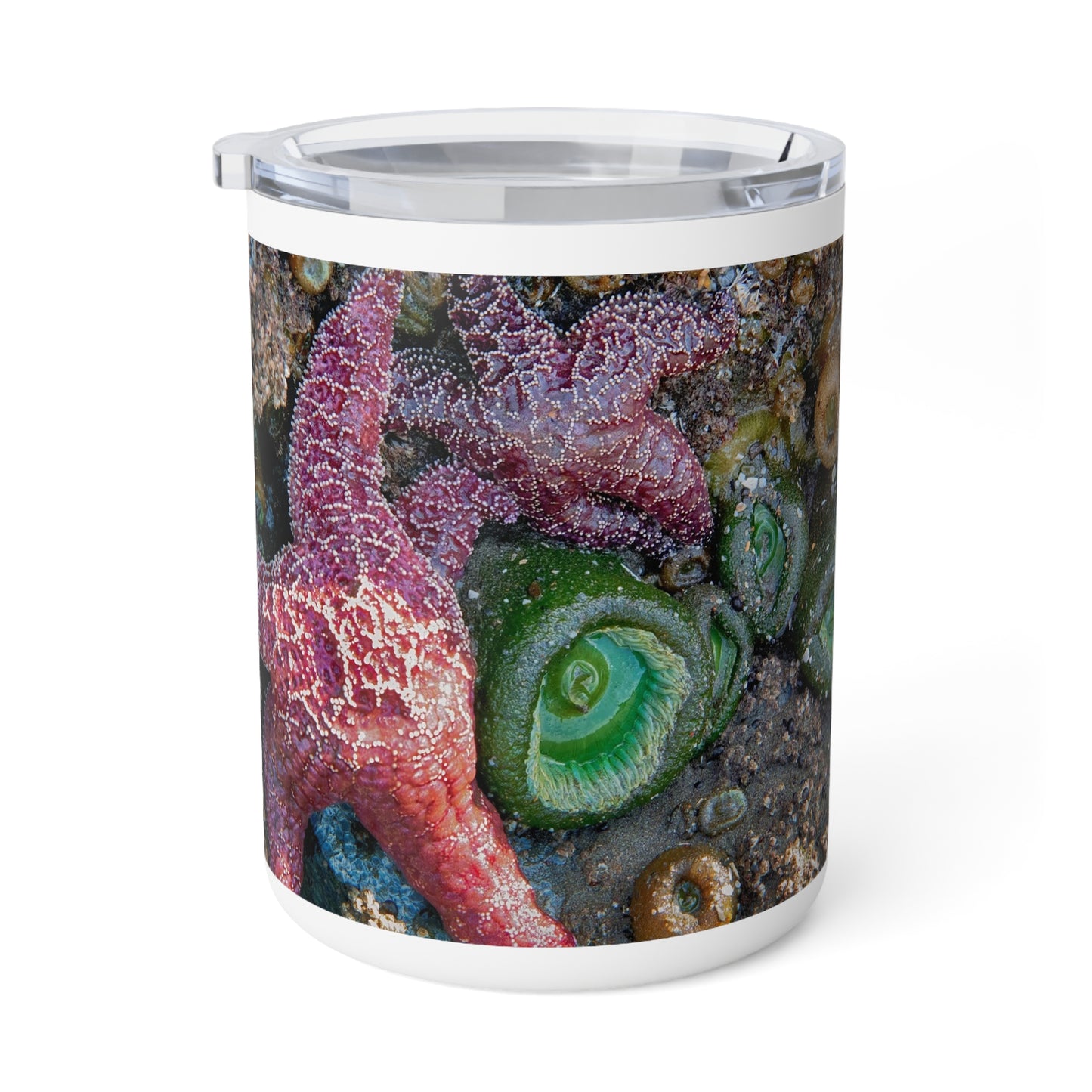 Ocean-Inspired Insulated Coffee Mug, 10oz, Beach Lover's Travel Cup, Unique Gift for Ocean Enthusiasts, Perfect for Surfing, Camping