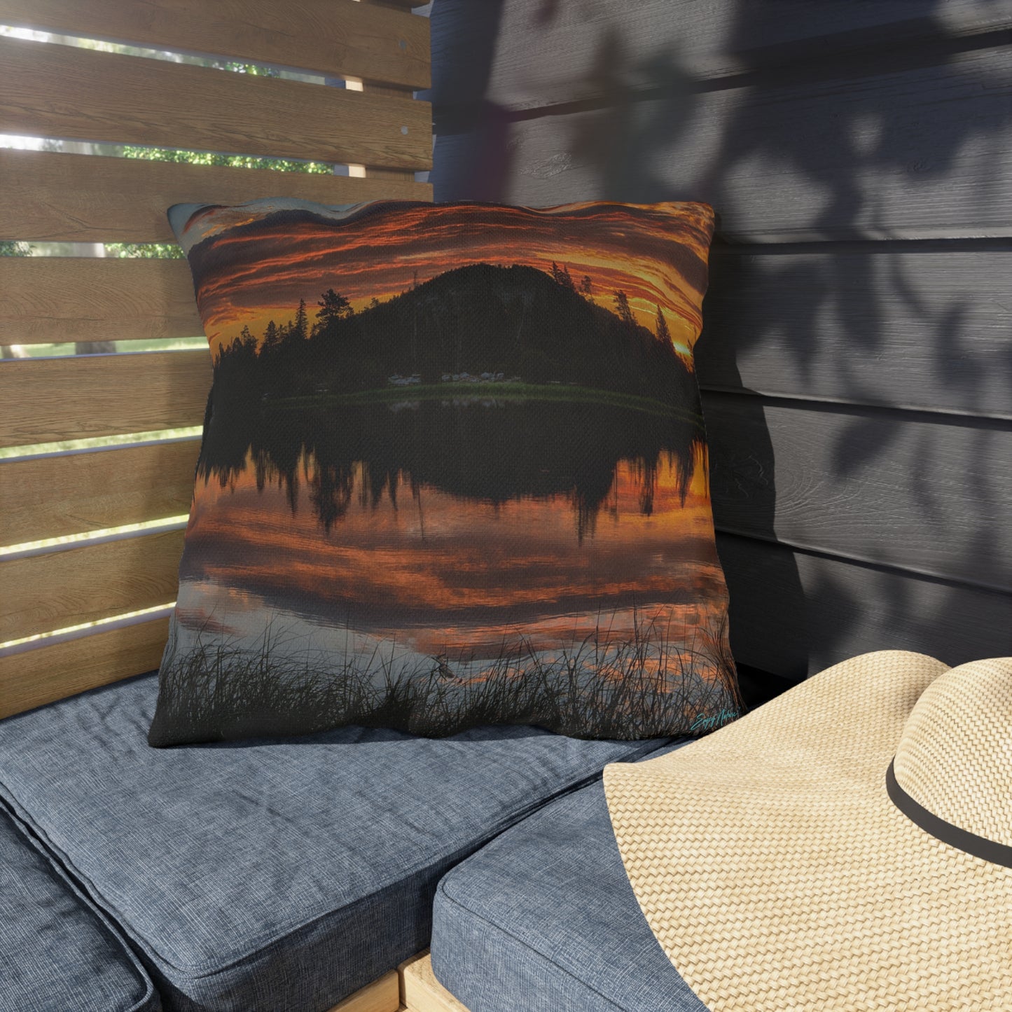 Sunset Reflection Accent Pillow | Nature Inspired Comfy Couch Pillows | Enjoy Nature Collection Décor
