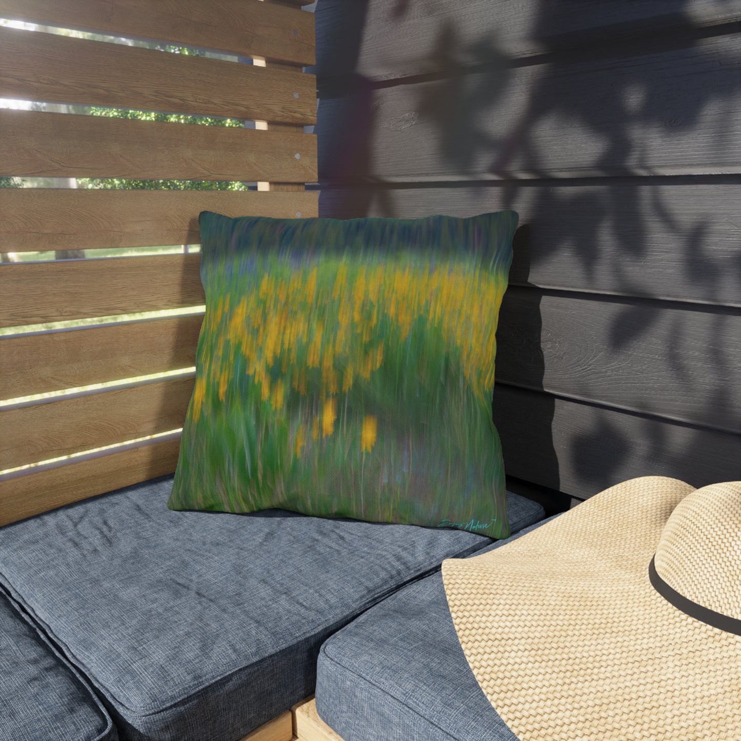 Vibrant Abstract Flowers Accent Pillow | Nature Inspired Comfy Couch Pillows | Enjoy Nature Collection Décor