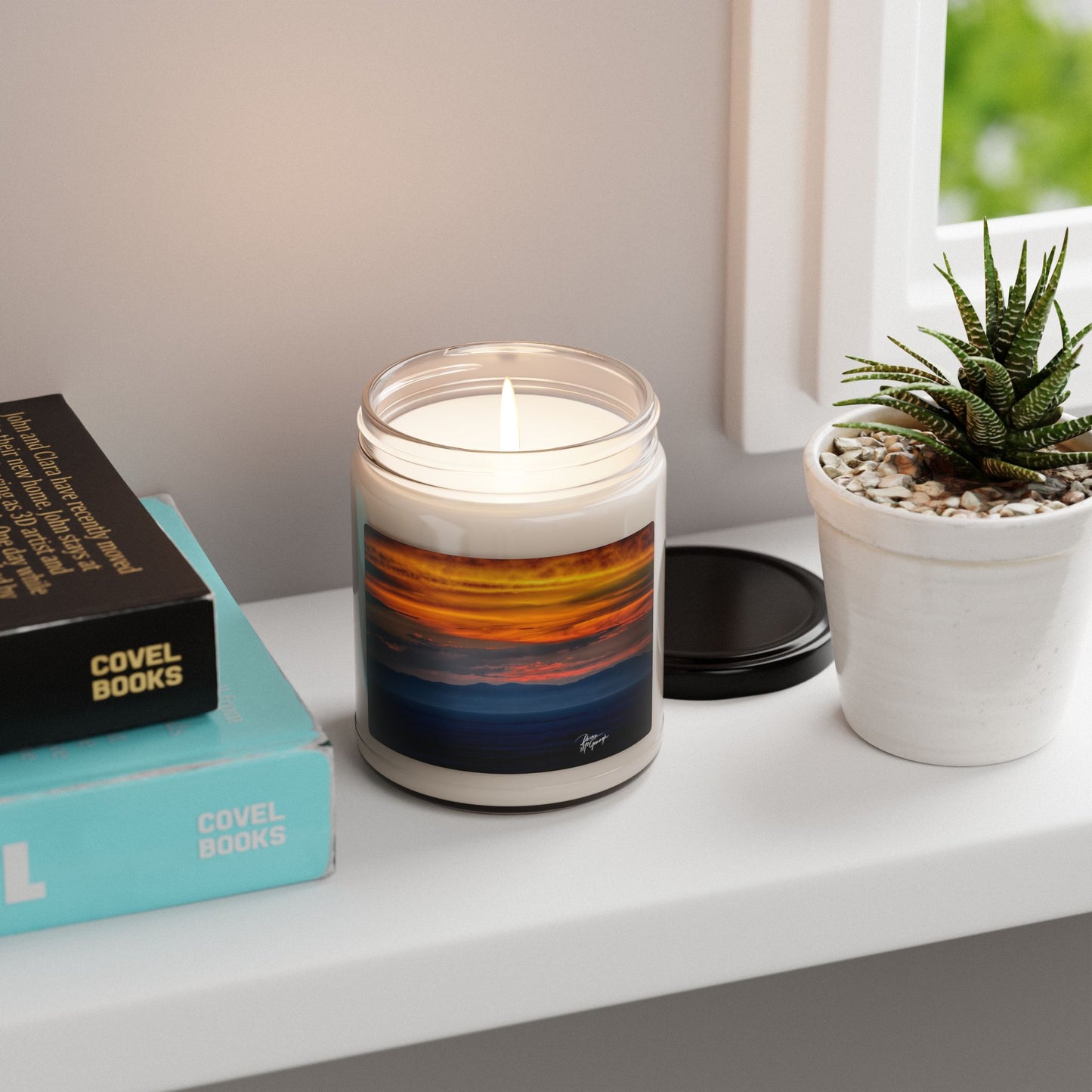 Serene Sunset Scented Soy Candle, 9oz | Relaxing Aromatherapy | Home Decor | Gift for Her | Self-Care Essentials