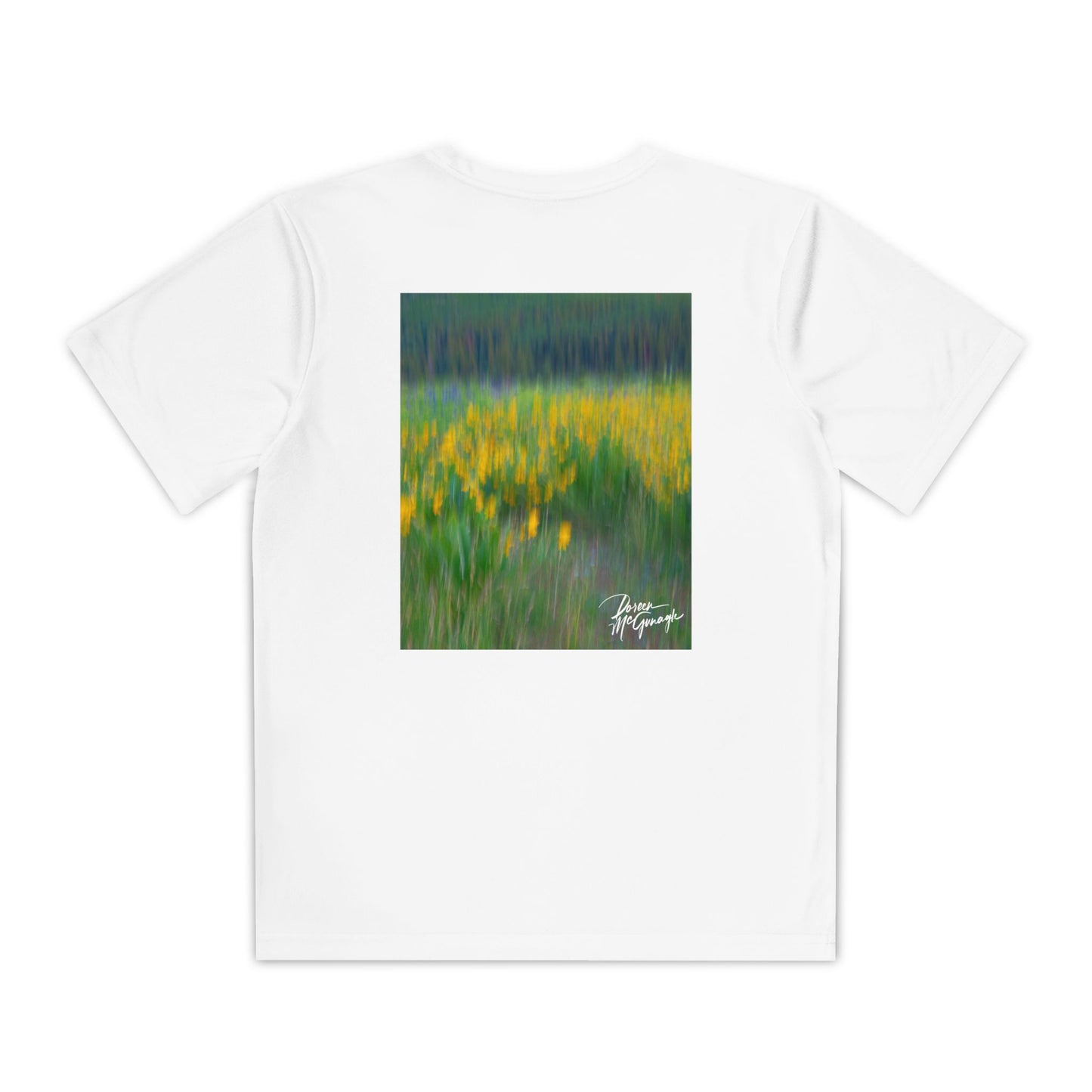 Wildflowers Abstract Youth Competitor Tee | Nature Inspired Activewear for Kids | Enjoy Nature Collection