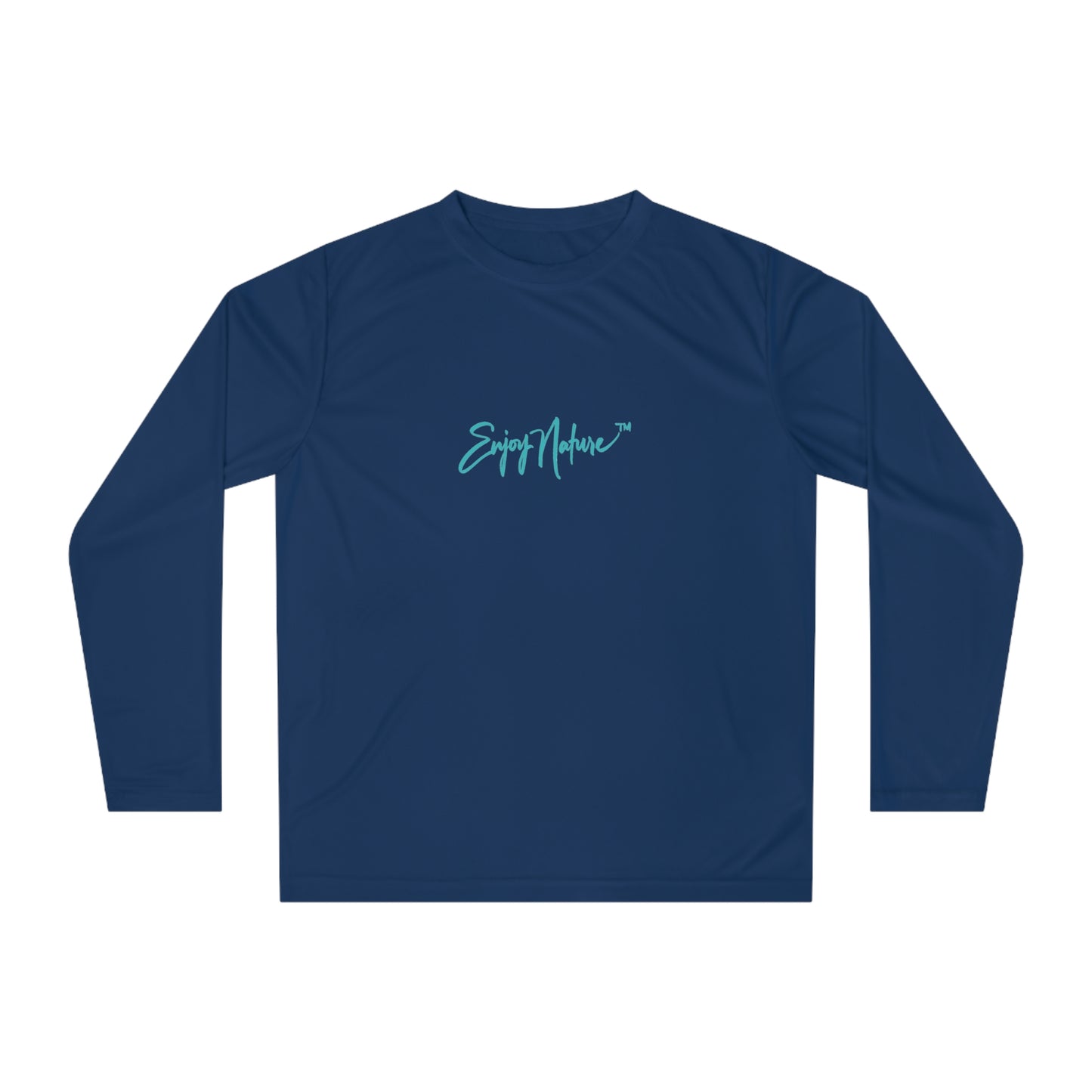 Unisex Long Sleeve Performance Tee - "Elephant Baby with Mom's Gentle Touch" by Enjoy Nature