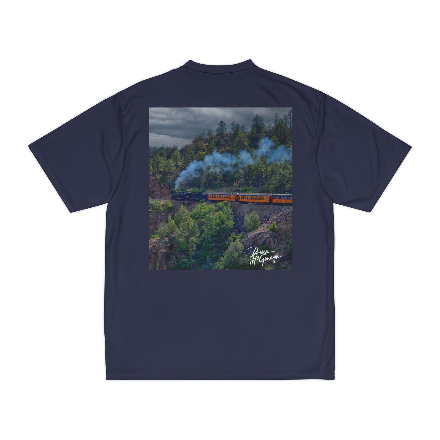 Steam Engine Durango-Silverton Line Men’s Performance T-Shirt | Nature Inspired Activewear | Enjoy Nature Collection