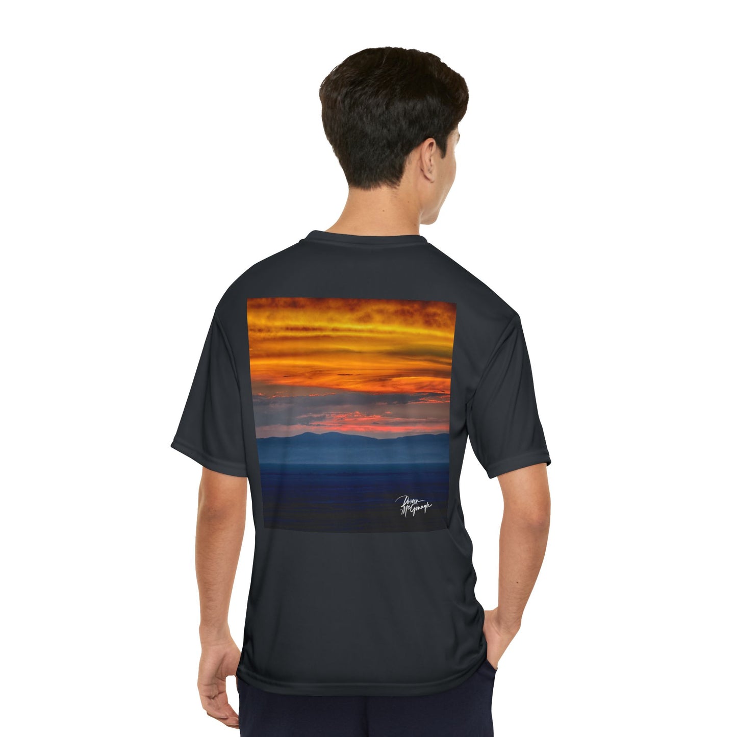 Sunset over the Dunes Men’s Performance T-Shirt | Nature Inspired Activewear | Enjoy Nature Collection