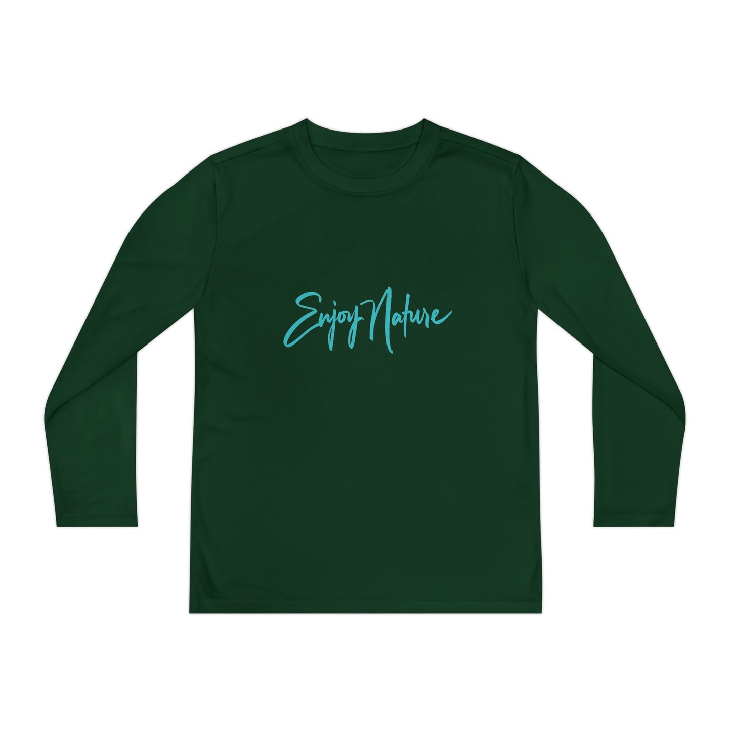 Moose with Baby Youth Long Sleeve Competitor Tee | Nature Inspired Activewear for Kids | Enjoy Nature Collectio