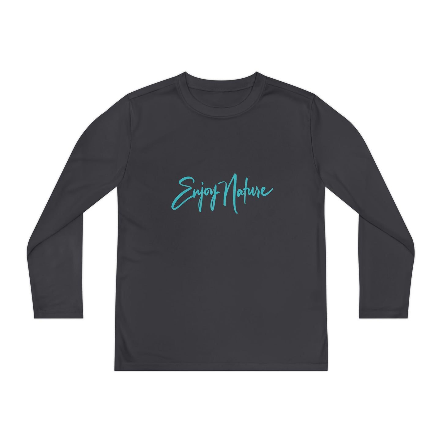 Moose with Baby Youth Long Sleeve Competitor Tee | Nature Inspired Activewear for Kids | Enjoy Nature Collectio