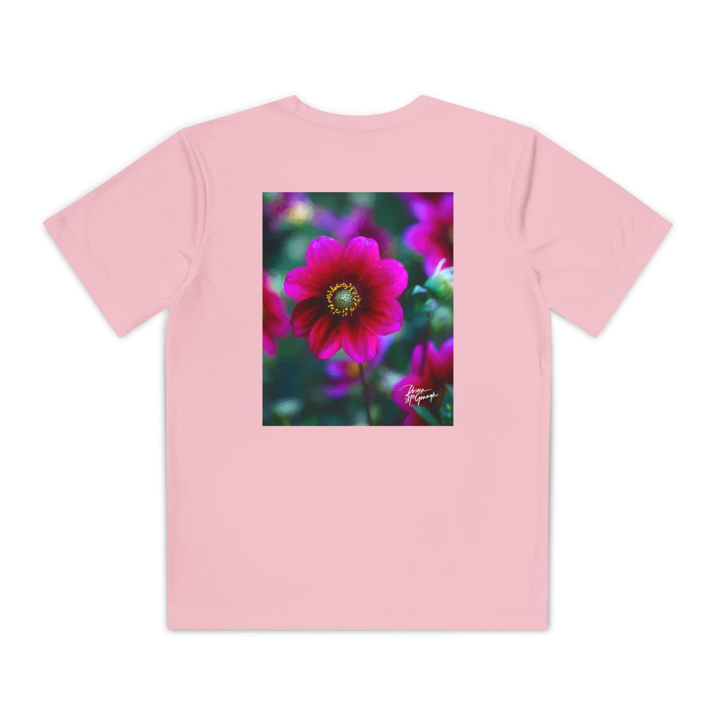 Youth Floral T-Shirt – Red Dahlia Design | Embrace Nature with Summer Vibes, Perfect Gift for Kids, Everyday Adventure Wear