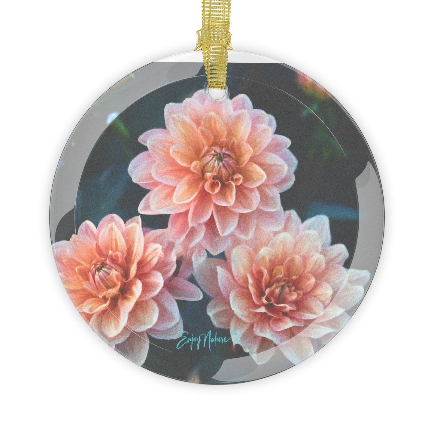 Whispered Petals in Twilight – Glass Ornament