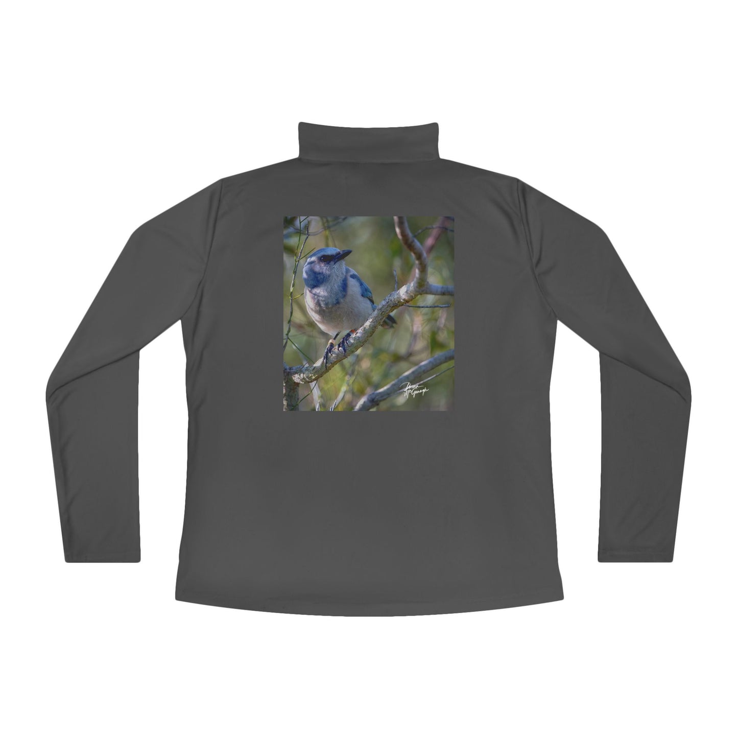 Ladies Quarter-Zip Pullover – Florida Scrub Jay Design | Lightweight Outdoor Apparel | Enjoy Nature Collection