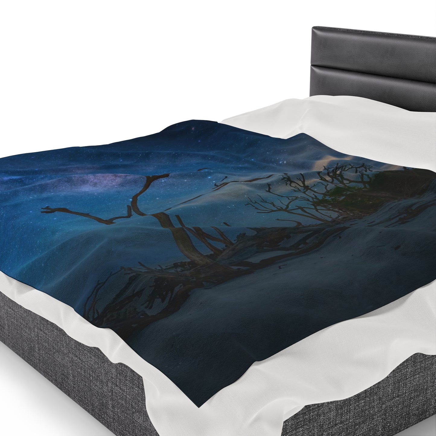 Velveteen Plush Blanket with Milky Way Midnight by Enjoy Nature