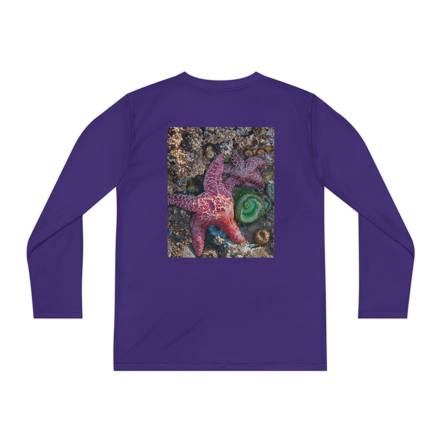Youth Long Sleeve Tee – Starfish Design | Ocean-Inspired Shirt for Young Nature Lovers, Outdoor Play, and Everyday Adventure