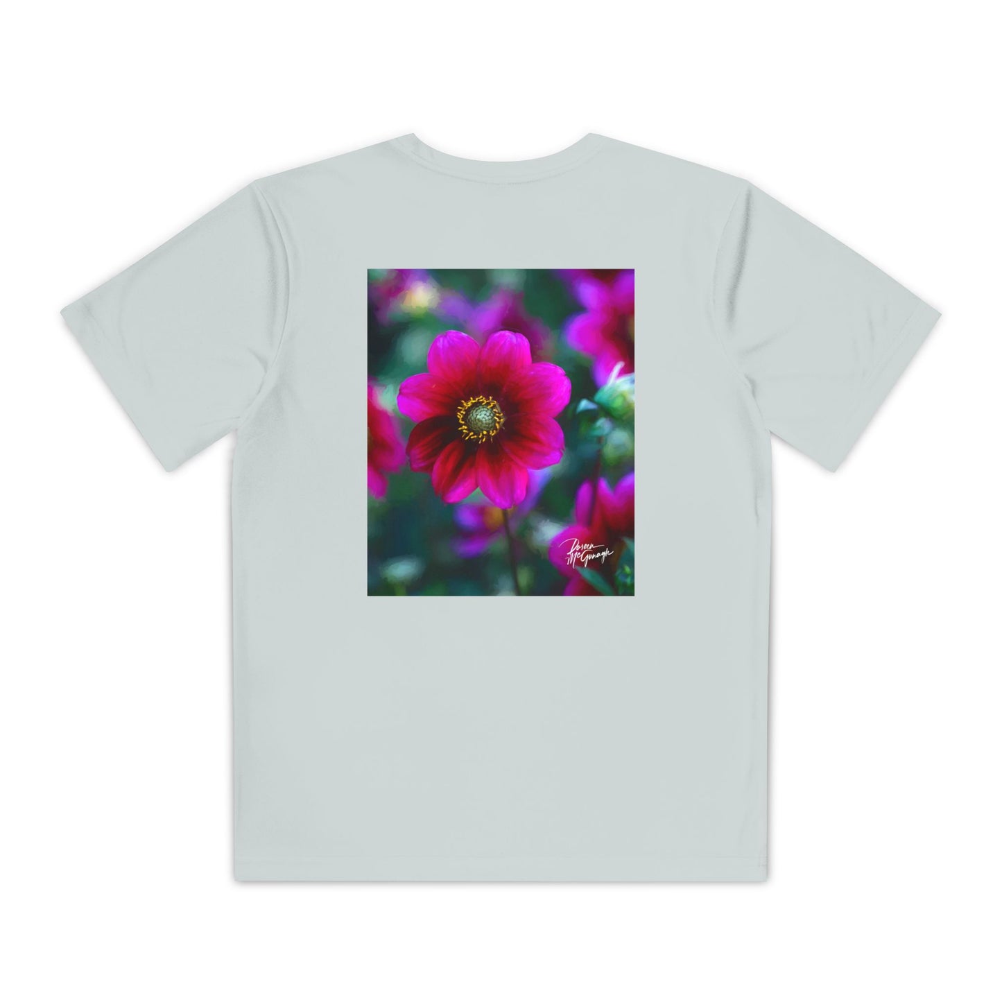 Youth Floral T-Shirt – Red Dahlia Design | Embrace Nature with Summer Vibes, Perfect Gift for Kids, Everyday Adventure Wear