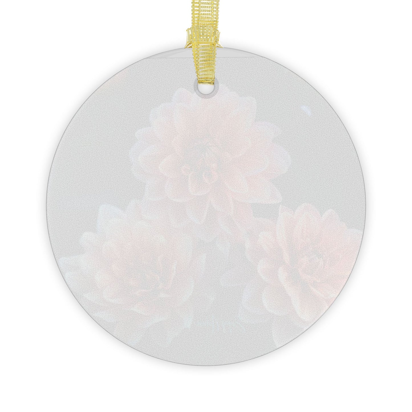 Whispered Petals in Twilight – Glass Ornament
