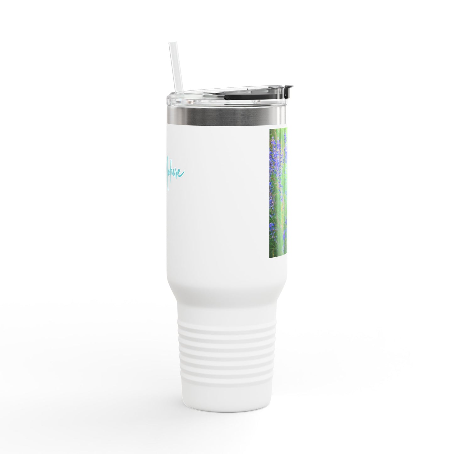 Wild Lupines with Solo Daisy 40oz Insulated Travel Mug with Handle | Nature Inspired Stainless Steel Drinkware | Enjoy Nature Collection
