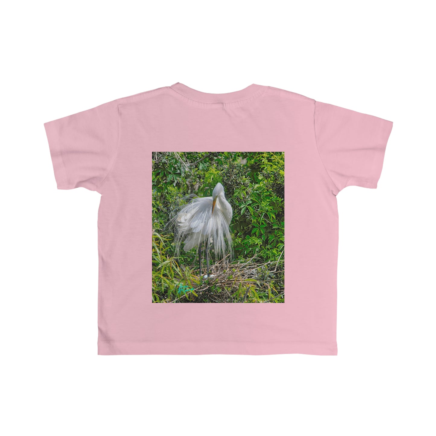 Toddler T shirts Great White Heron, t shirts for kids, inspired by nature