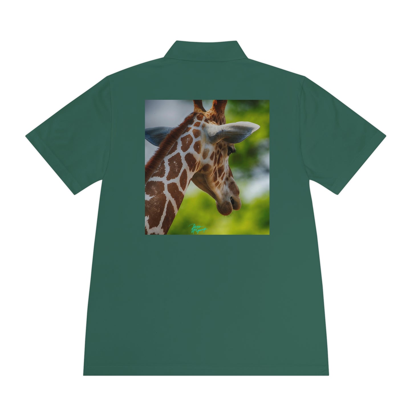 Mens polo shirts Giraffe Portrait 09, performance shirt, plus sizes