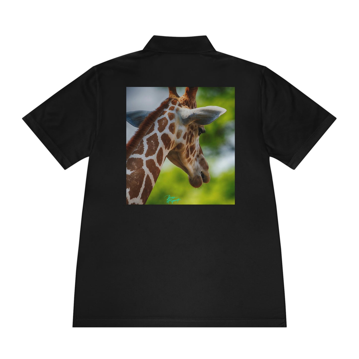 Mens polo shirts Giraffe Portrait 09, performance shirt, plus sizes