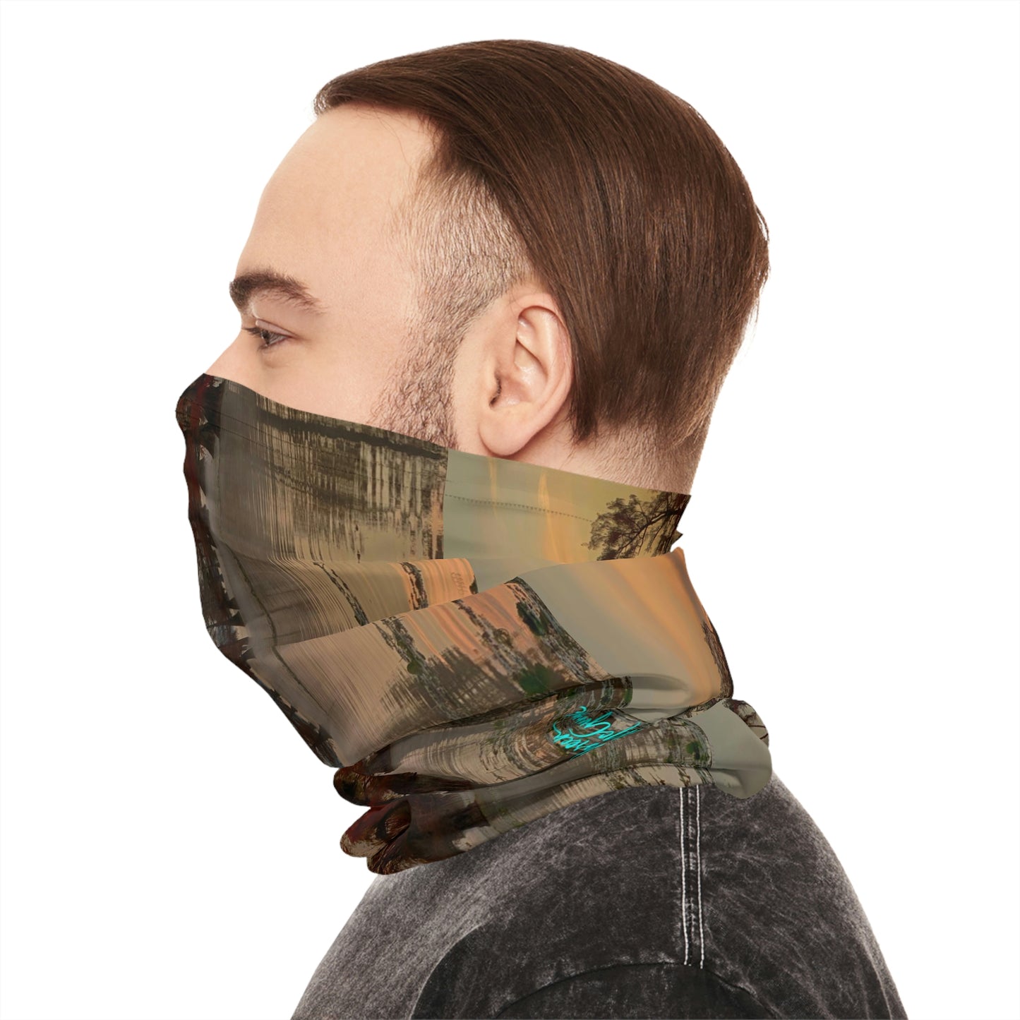 Lightweight Neck Gaiter Sunrise on Caddo Lake 48