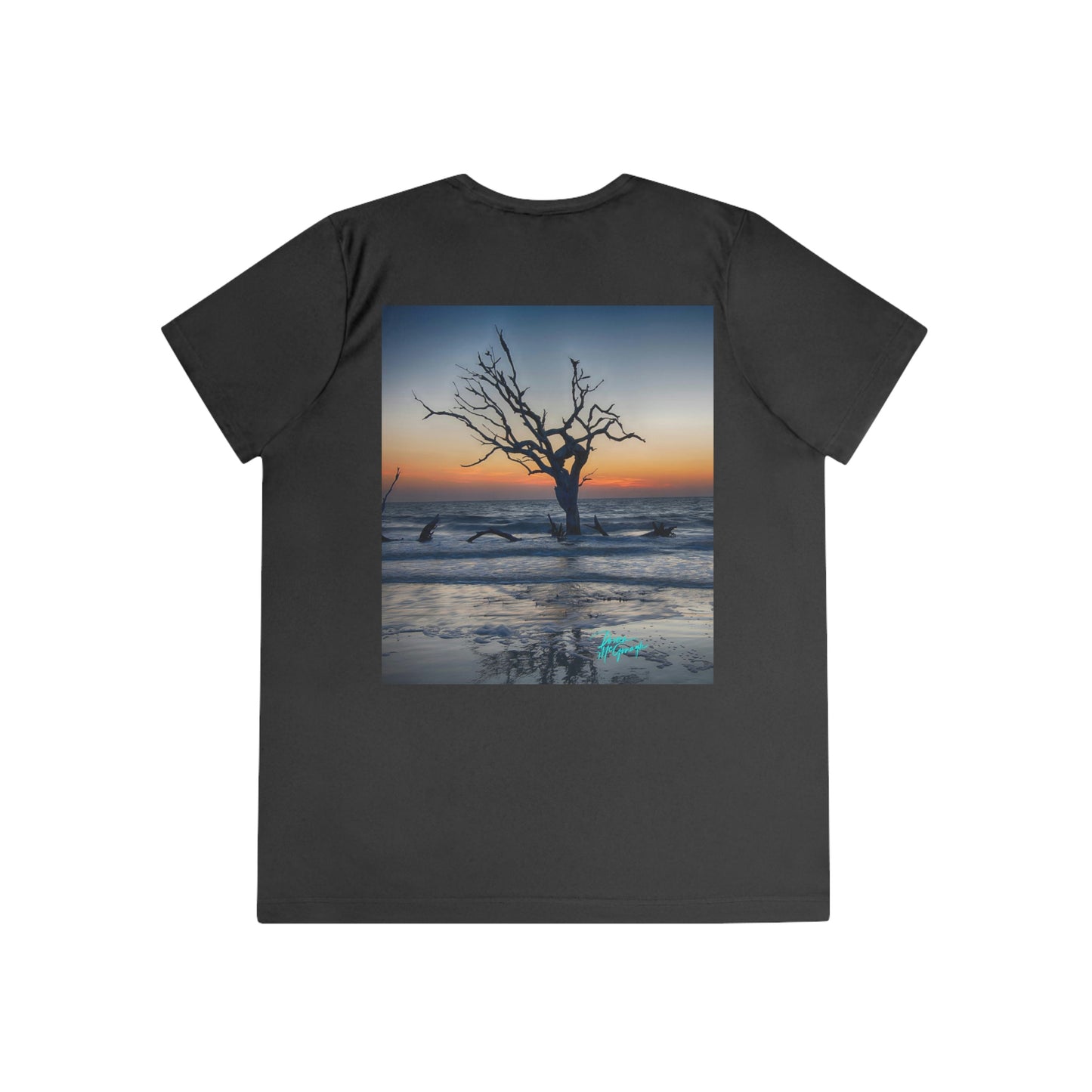 Womens Fitted Tee Shirts Sunrise on Jekyll Island 04, Performance shirt Ladies Competitor Tee