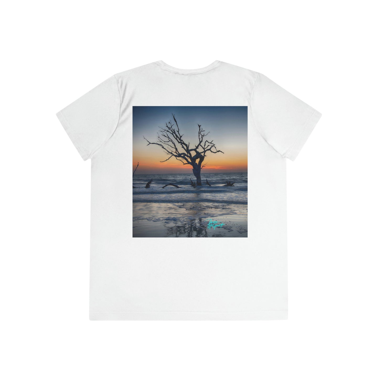 Womens Fitted Tee Shirts Sunrise on Jekyll Island 04, Performance shirt Ladies Competitor Tee