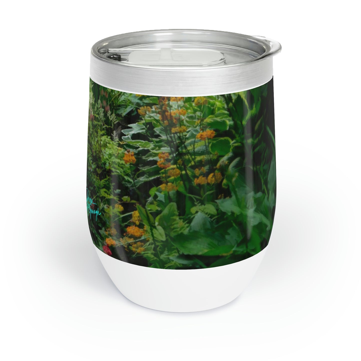 Eco friendly, Ashford Garden Path 04, 12 oz insulated wine tumbler with lid