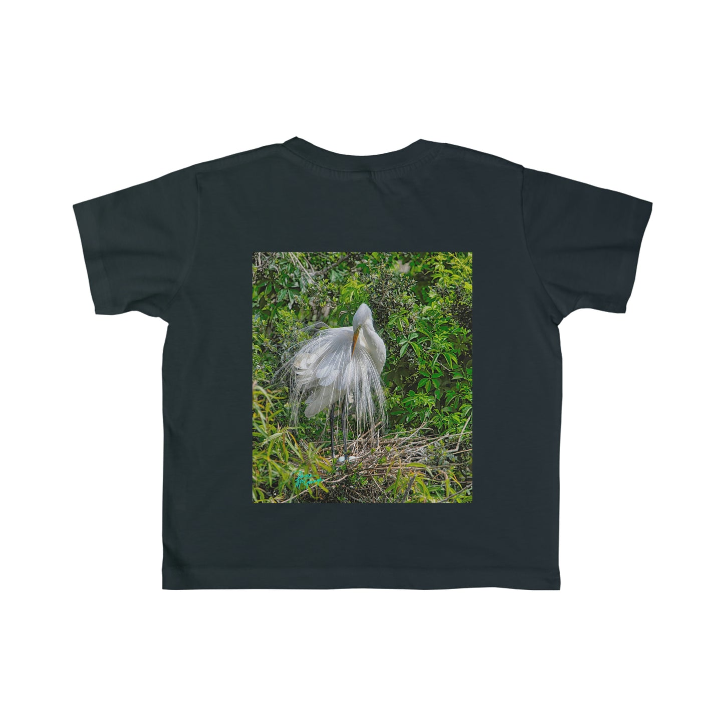 Toddler T shirts Great White Heron, t shirts for kids, inspired by nature