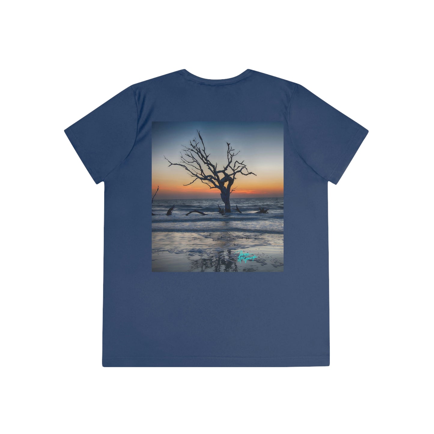 Womens Fitted Tee Shirts Sunrise on Jekyll Island 04, Performance shirt Ladies Competitor Tee