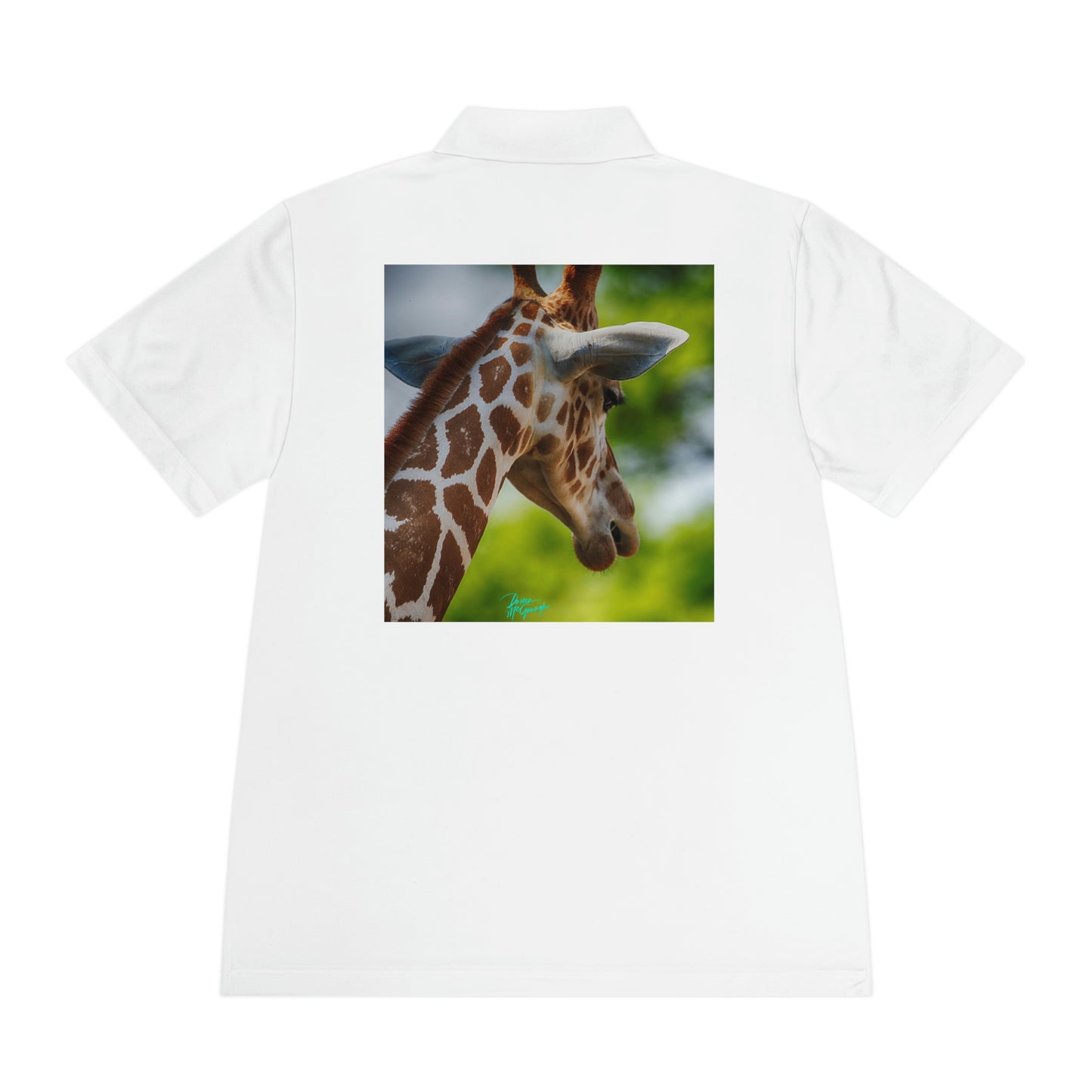 Mens polo shirts Giraffe Portrait 09, performance shirt, plus sizes