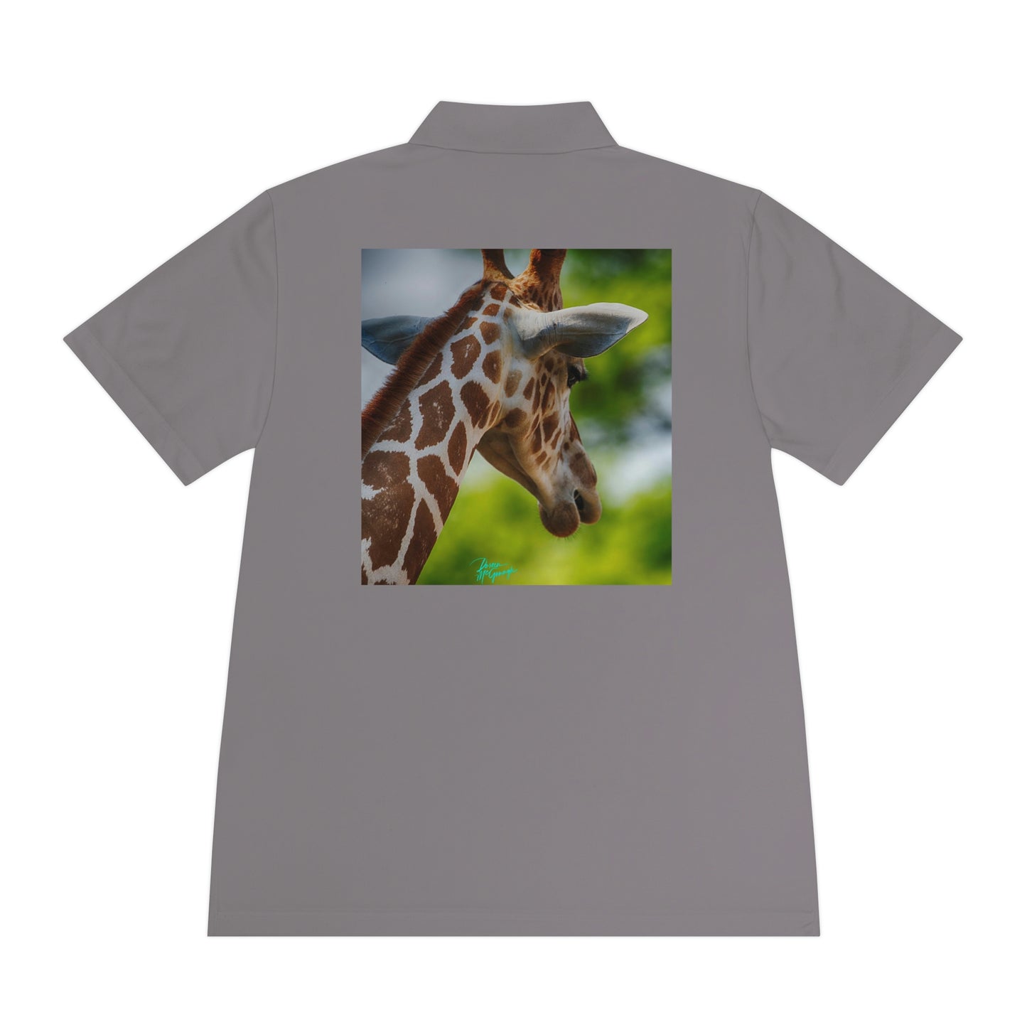 Mens polo shirts Giraffe Portrait 09, performance shirt, plus sizes