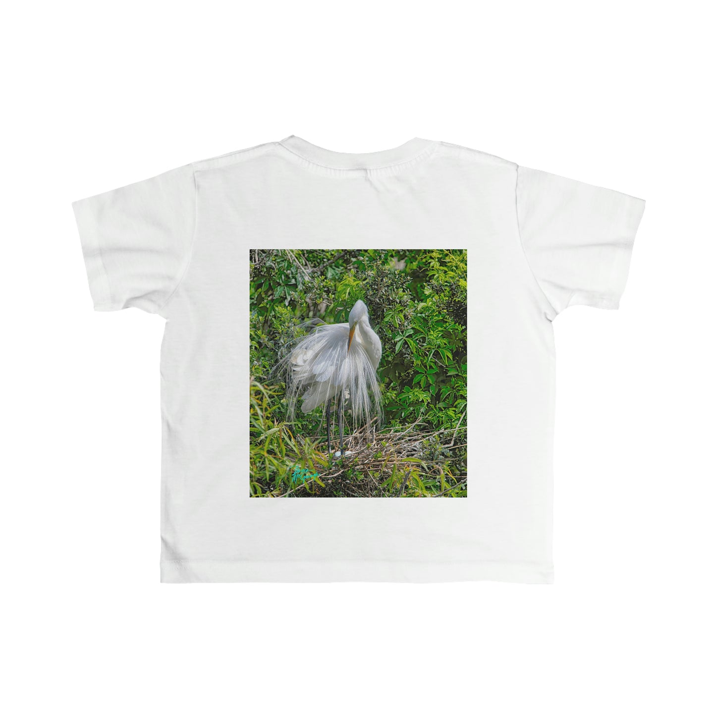 Toddler T shirts Great White Heron, t shirts for kids, inspired by nature