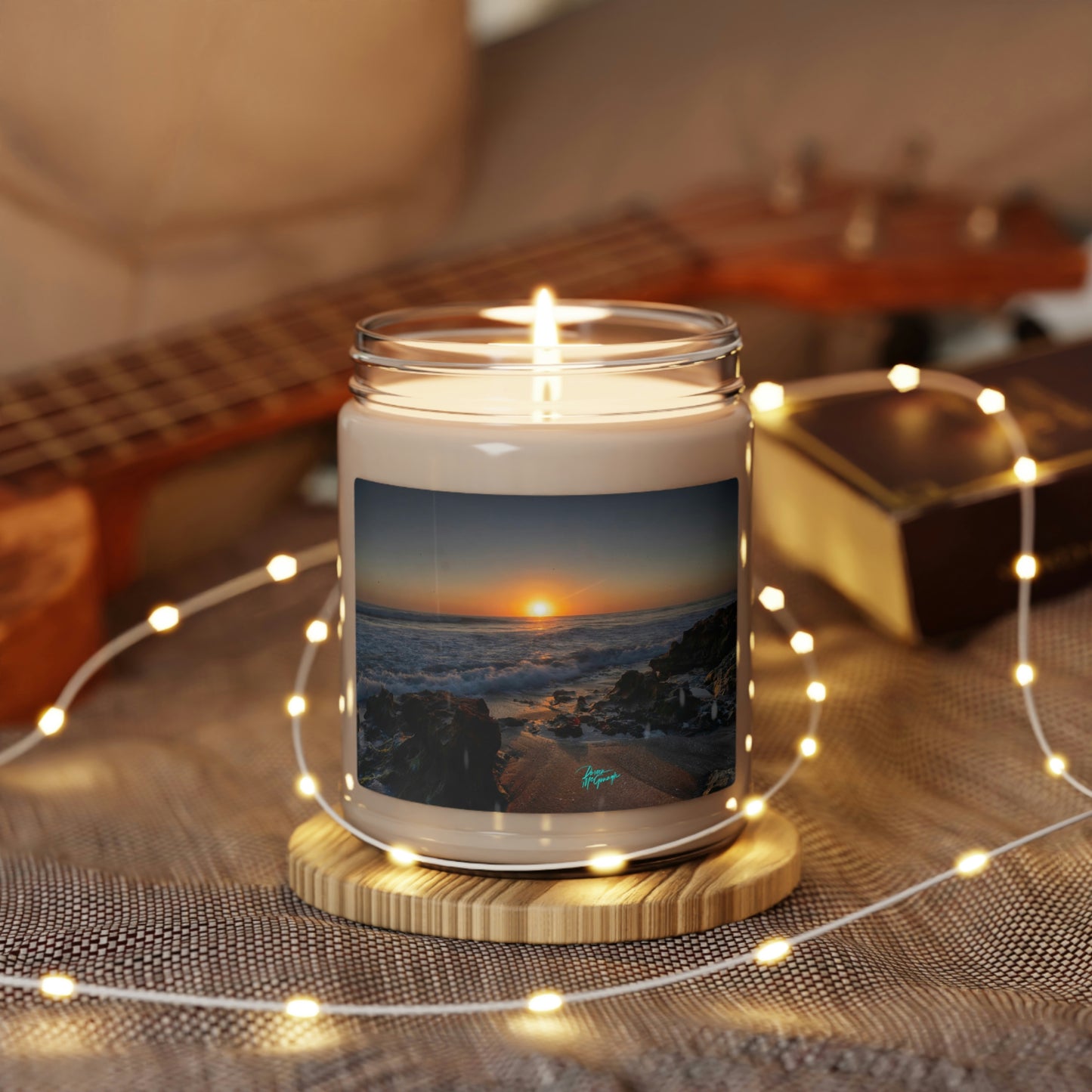 Natural Soy Candles Sunrise on Stuart Beach, 9oz, nature inspired decor