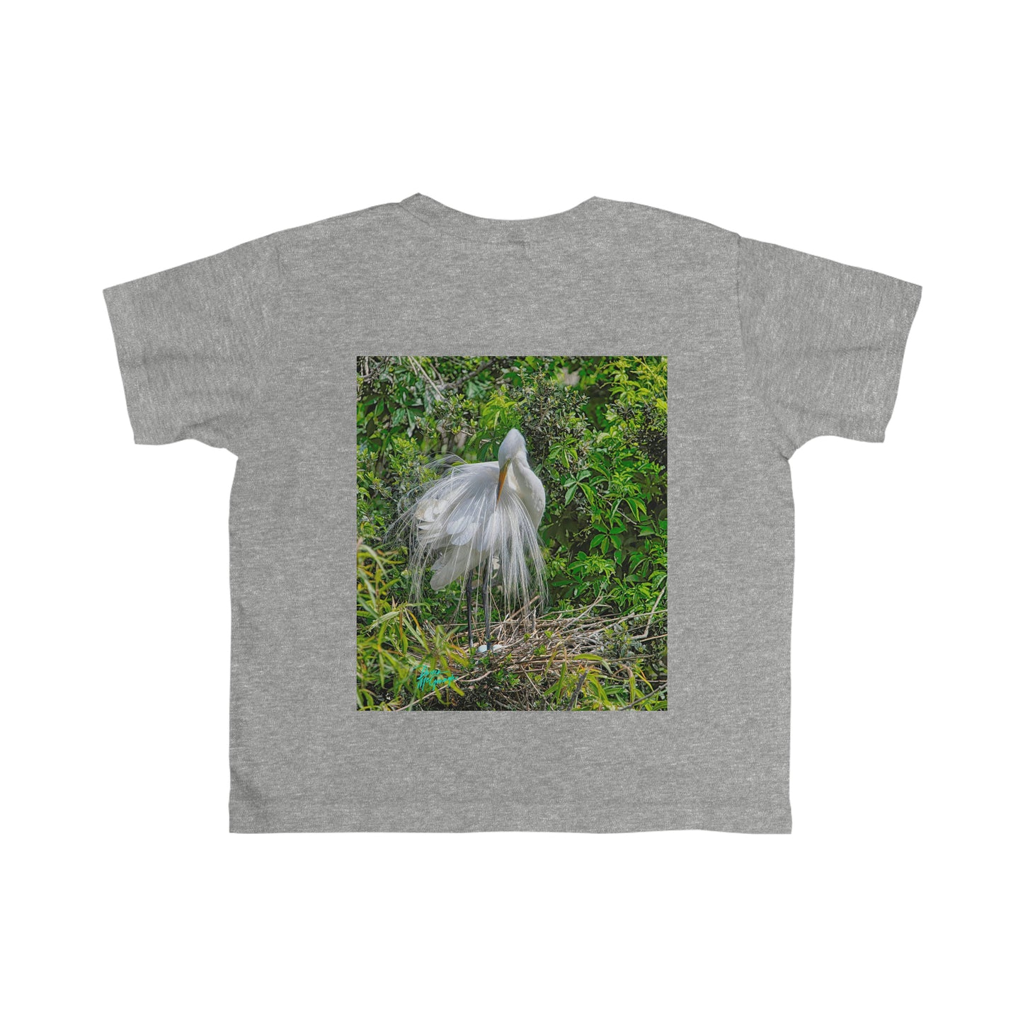 Toddler T shirts Great White Heron, t shirts for kids, inspired by nature