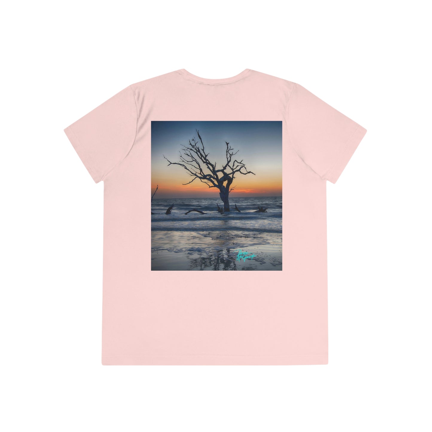 Womens Fitted Tee Shirts Sunrise on Jekyll Island 04, Performance shirt Ladies Competitor Tee