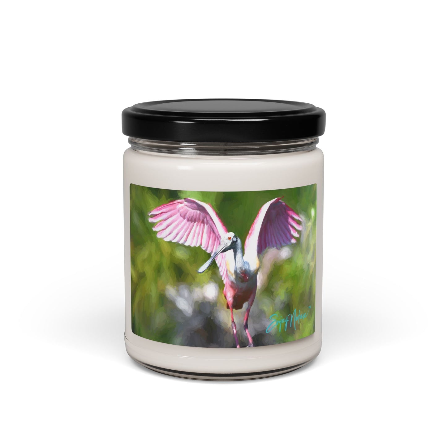 Pink Roseate Spoonbill Scented Soy Candle - 9oz Aromatherapy for Home Decor & Relaxation