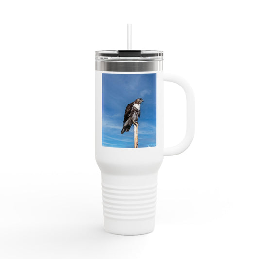 40 oz Adventure Mug: Osprey on the Hunt – Wildlife-Inspired Travel Mug | Insulated Mug