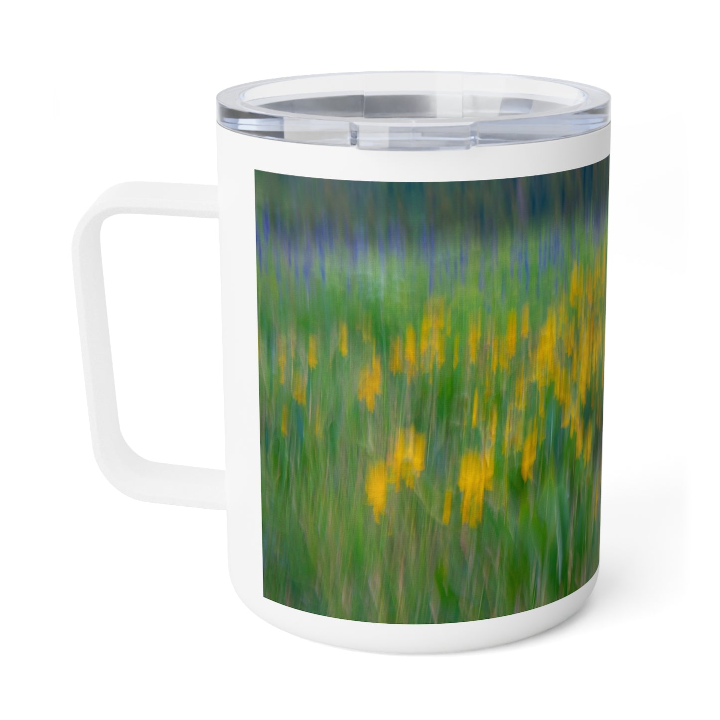 Floral Abstract 10oz Insulated Coffee & Tea Mug | Nature Inspired Stainless Steel Travel Cup | Enjoy Nature Collection
