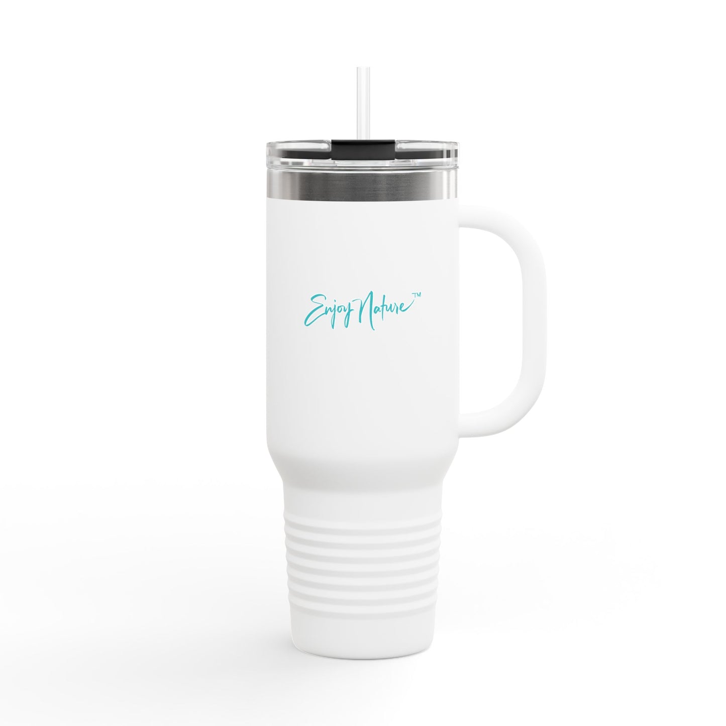 Blue Iris Floral Insulated Travel Mug – 40oz Stainless Steel Nature-Inspired Drinkware