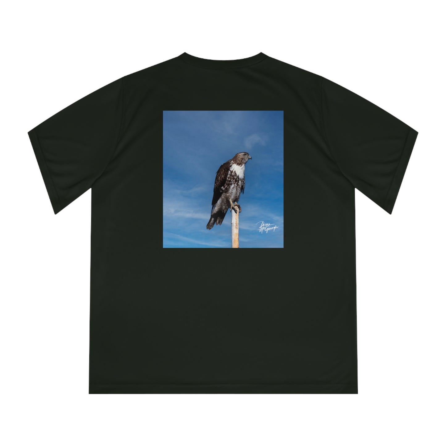 Women’s Nature-Inspired Performance V-Neck T-Shirt – Osprey Design | Activewear | Outdoor Shirt | Gift for Nature Lovers | Workout Top | Bird Lover Tee