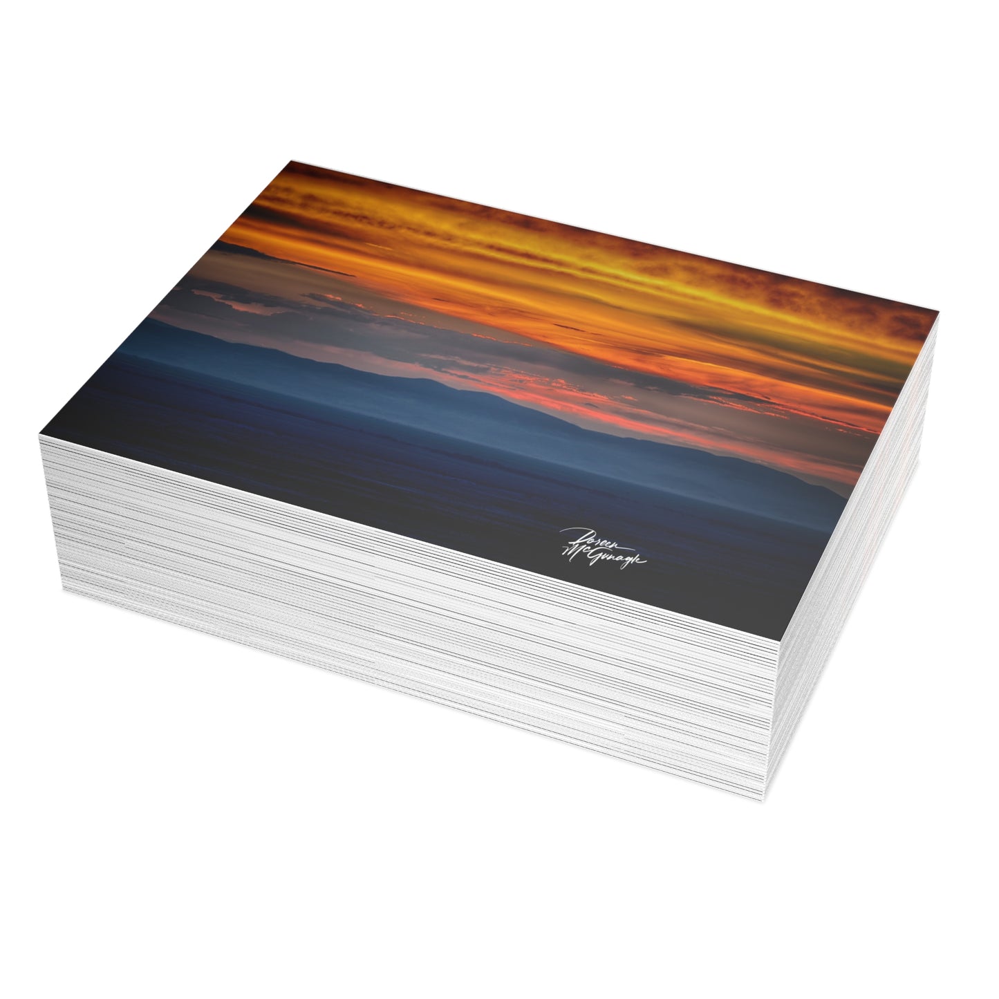 Enjoy Nature Collection – Sunset Greeting Cards | Box of 50 Eco-Friendly 5x7 Note Cards | Blank Stationery for Personal Touch & Special Occasions