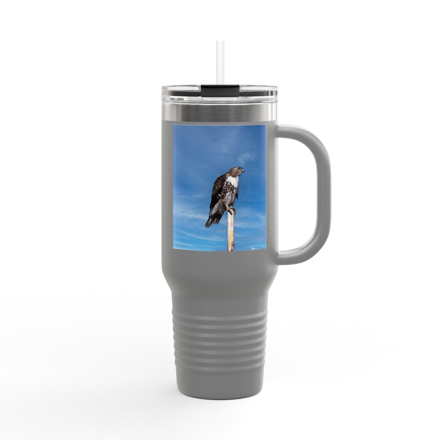 40 oz Adventure Mug: Osprey on the Hunt – Wildlife-Inspired Travel Mug | Insulated Mug