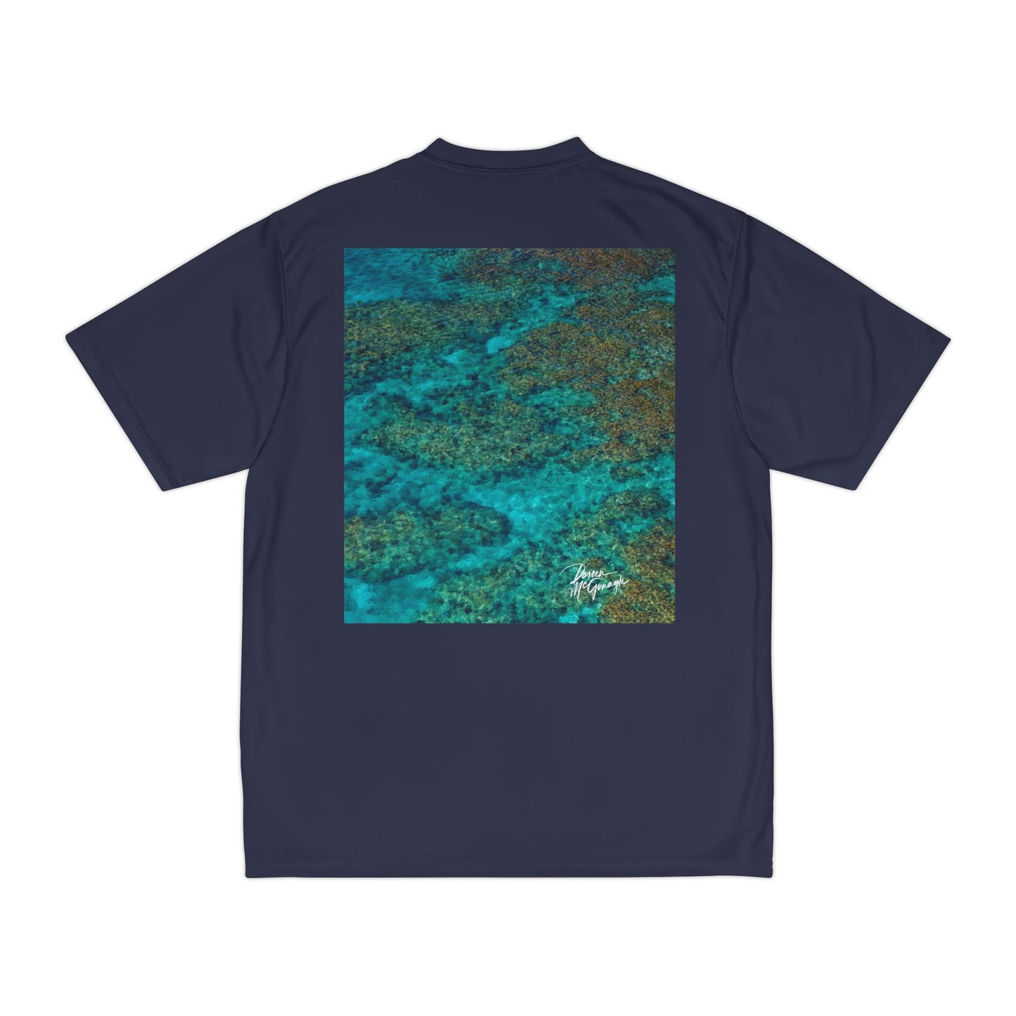Performance T-Shirt — “Enjoy Nature” Ocean Reef Artwork | Lightweight Active Tee with Coastal-Inspired Design