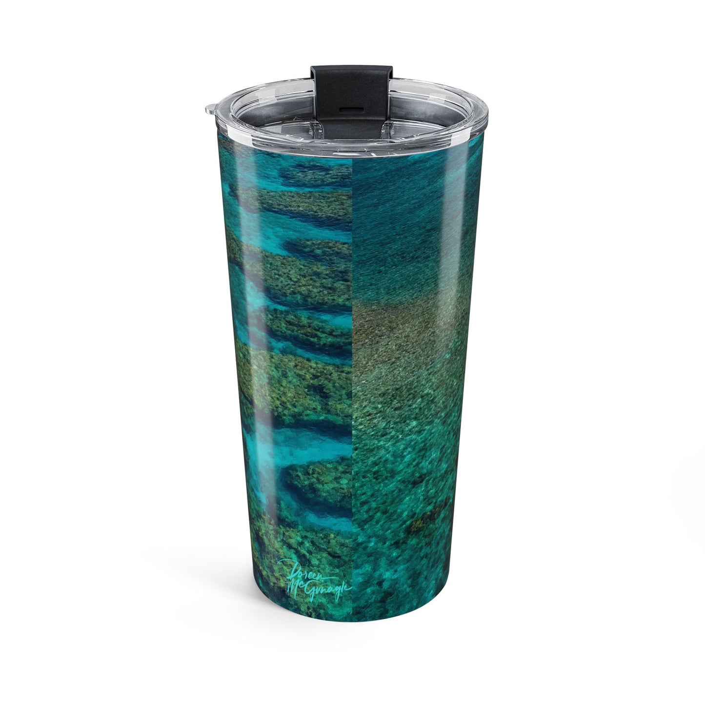 Living Patterns in Ocean Light – 20 oz Ocean-Inspired Stainless Steel Tumbler Enjoy Nature | Spirited Design Studio