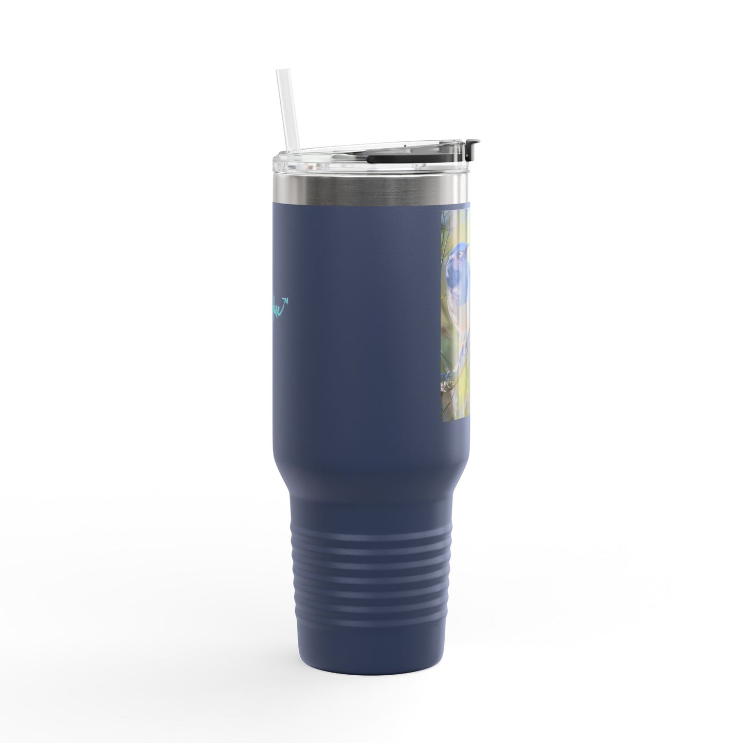 Florida Scrub Jay Insulated Travel Mug – 40oz Stainless Steel Wildlife-Inspired Drinkware