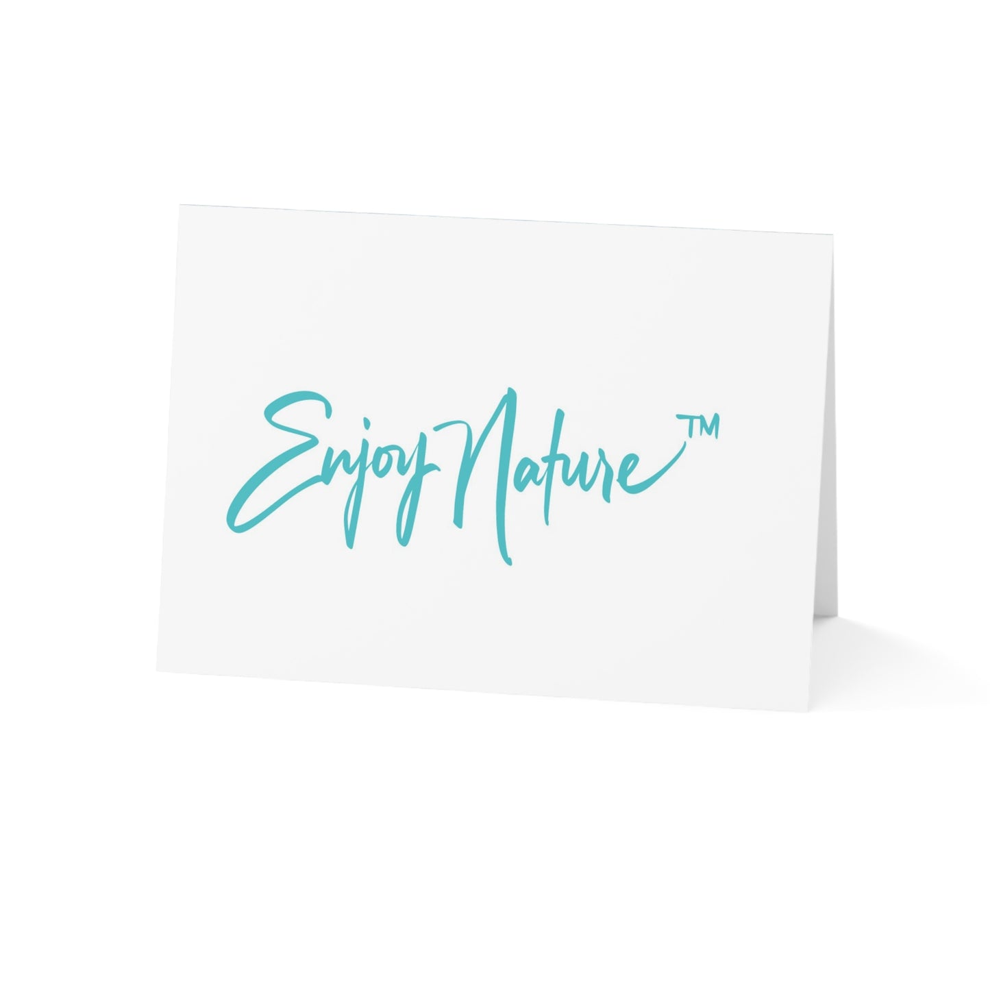 Teal Brushstroke Greeting Cards — Blank Note Cards with Ocean Accent (Pack of 10) By Enjoy Nature | Spirited Design Studio