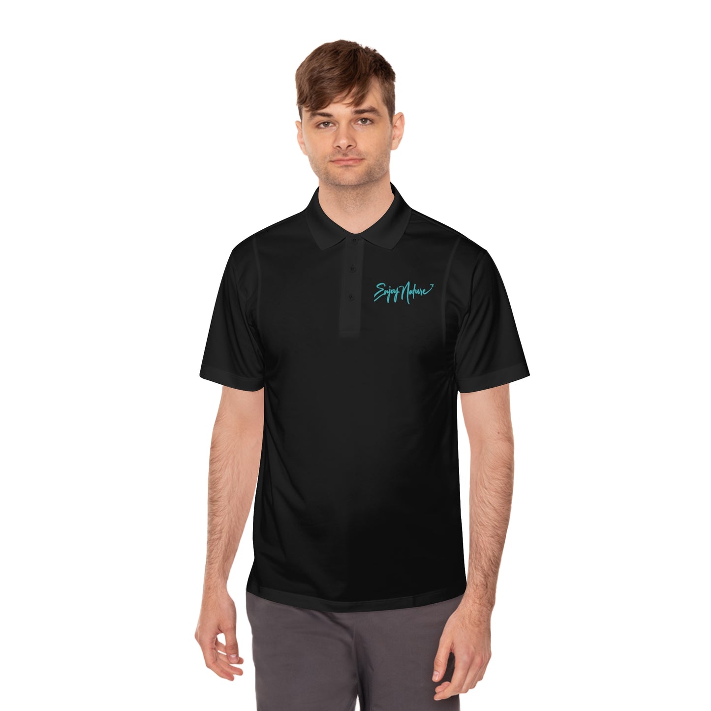 Sea Turtle Sport Polo — Men’s Ocean Wildlife Polo Shirt | Lightweight Performance Polo with Coastal Marine Life Design