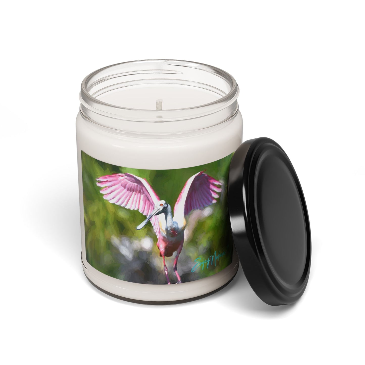 Pink Roseate Spoonbill Scented Soy Candle - 9oz Aromatherapy for Home Decor & Relaxation