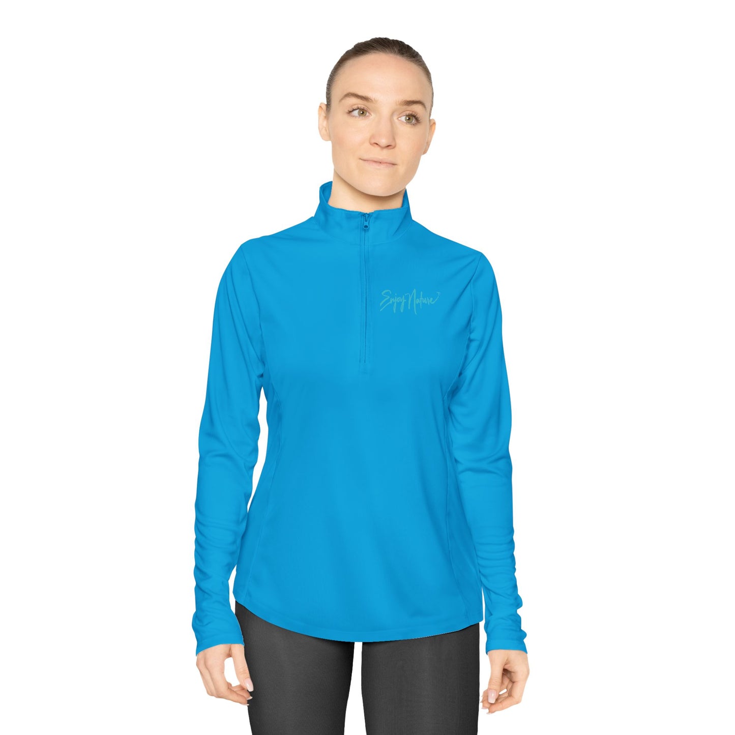 Ladies Quarter-Zip Pullover – Coastal Starfish Design | Beachwear, Trendy Sportswear, and Casual Gift for Her