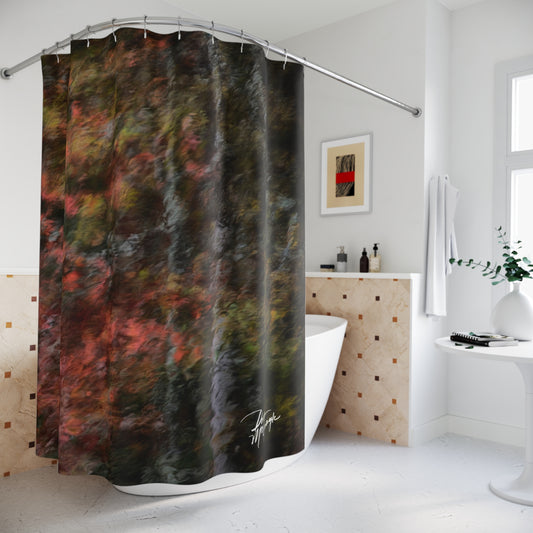 Serenity Abstract Artistic Shower Curtain – Abstract Bathroom Décor, Unique Home Gift, Colorful Privacy Curtain, Modern Bathroom Accessories