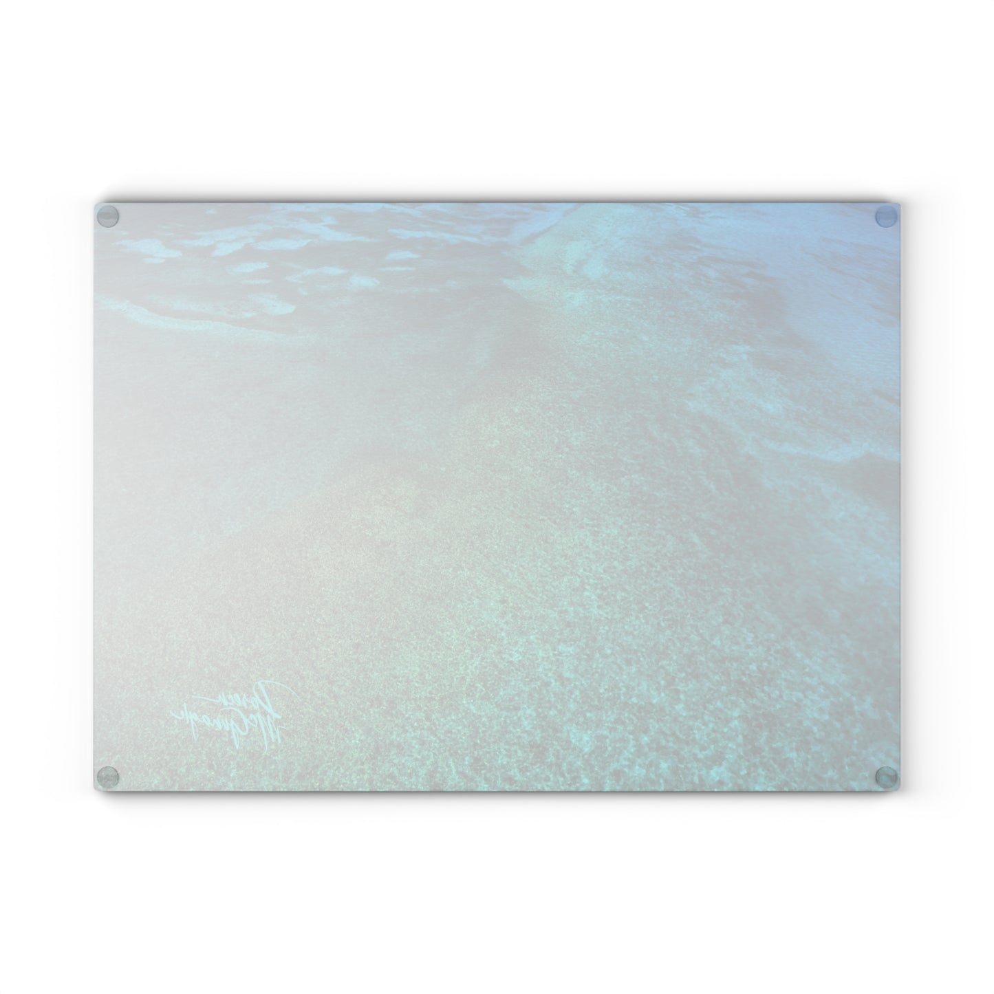 Ocean Reef Glass Cutting Board — Coastal Kitchen Decor Enjoy Nature | Spirited Design Studio